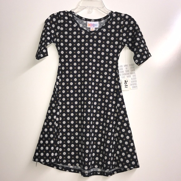 LuLaRoe Other - Lularoe Adeline Dress Size 2 Black White Flowers